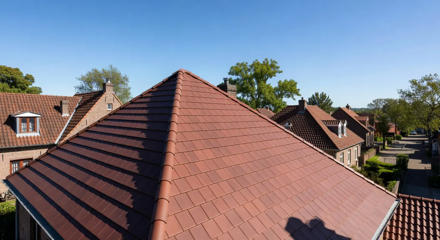 Toiture et façade moderne d’une maison belge rénovée en 2026