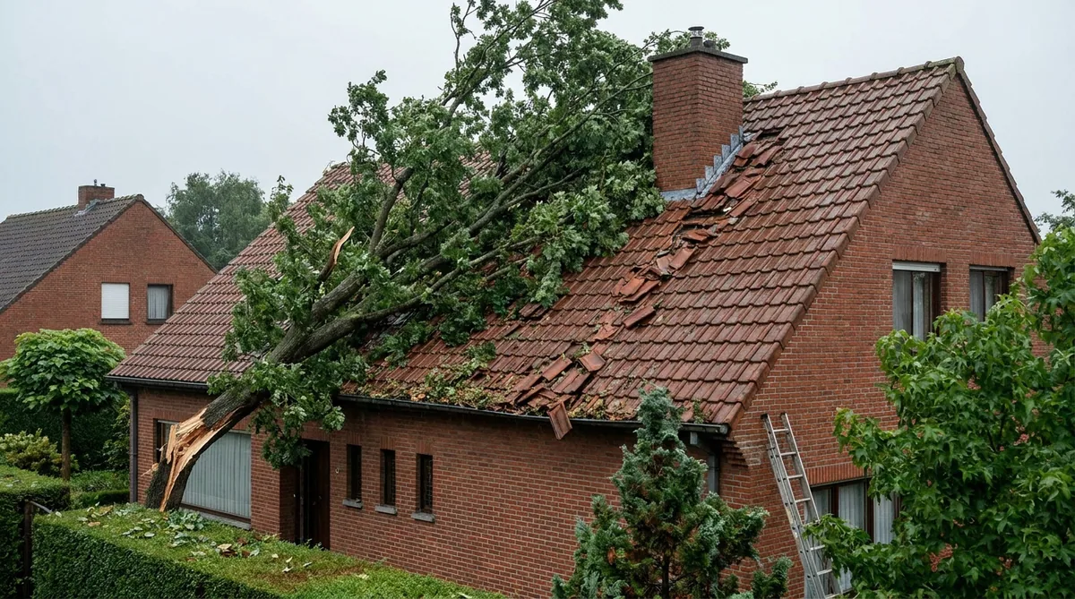 Arbre tombé sur la toiture : que faire et qui paie en Belgique